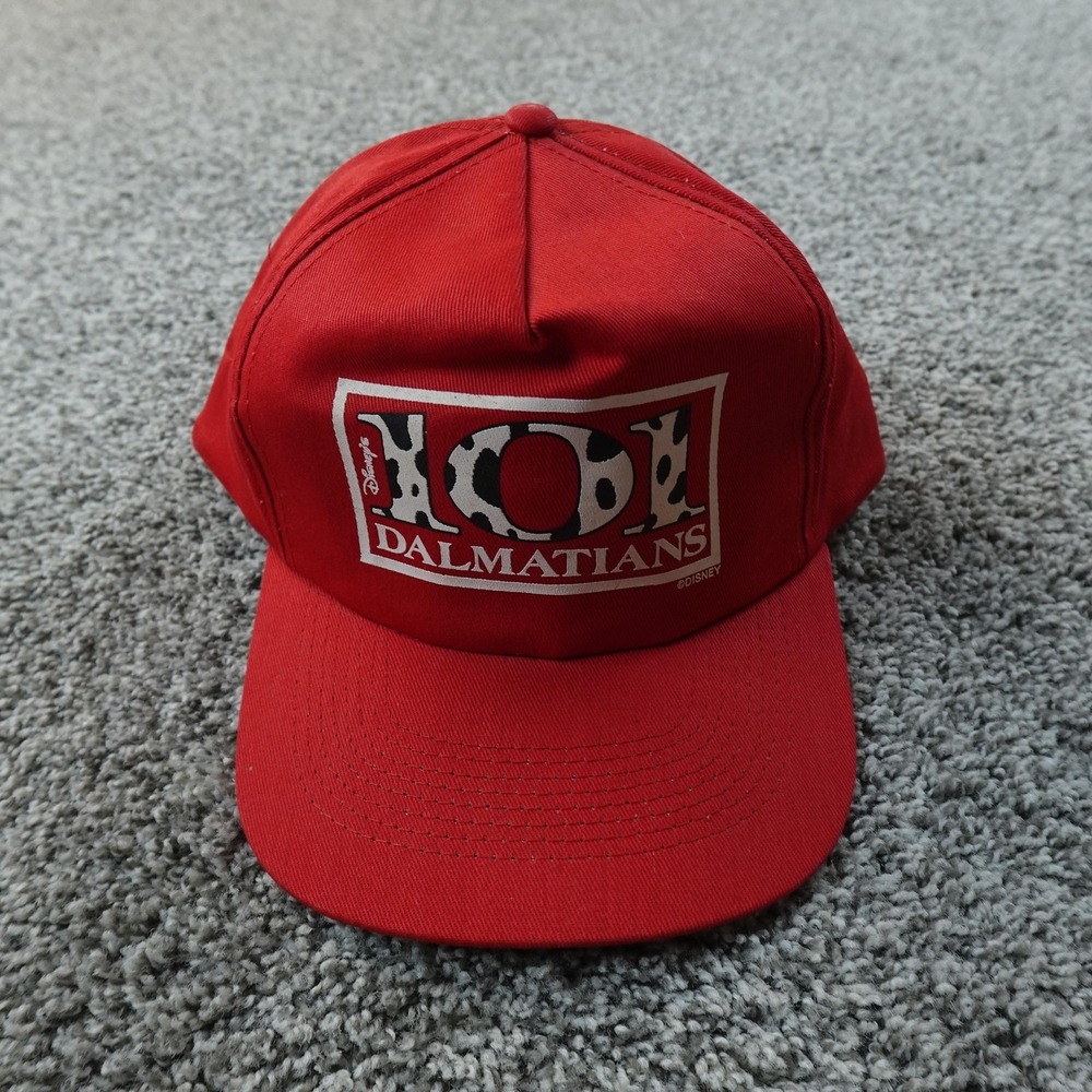 VTG 101 Dalmatians Hat Cap Mens One Size Red Adjustable Snap Back McDonalds 90s